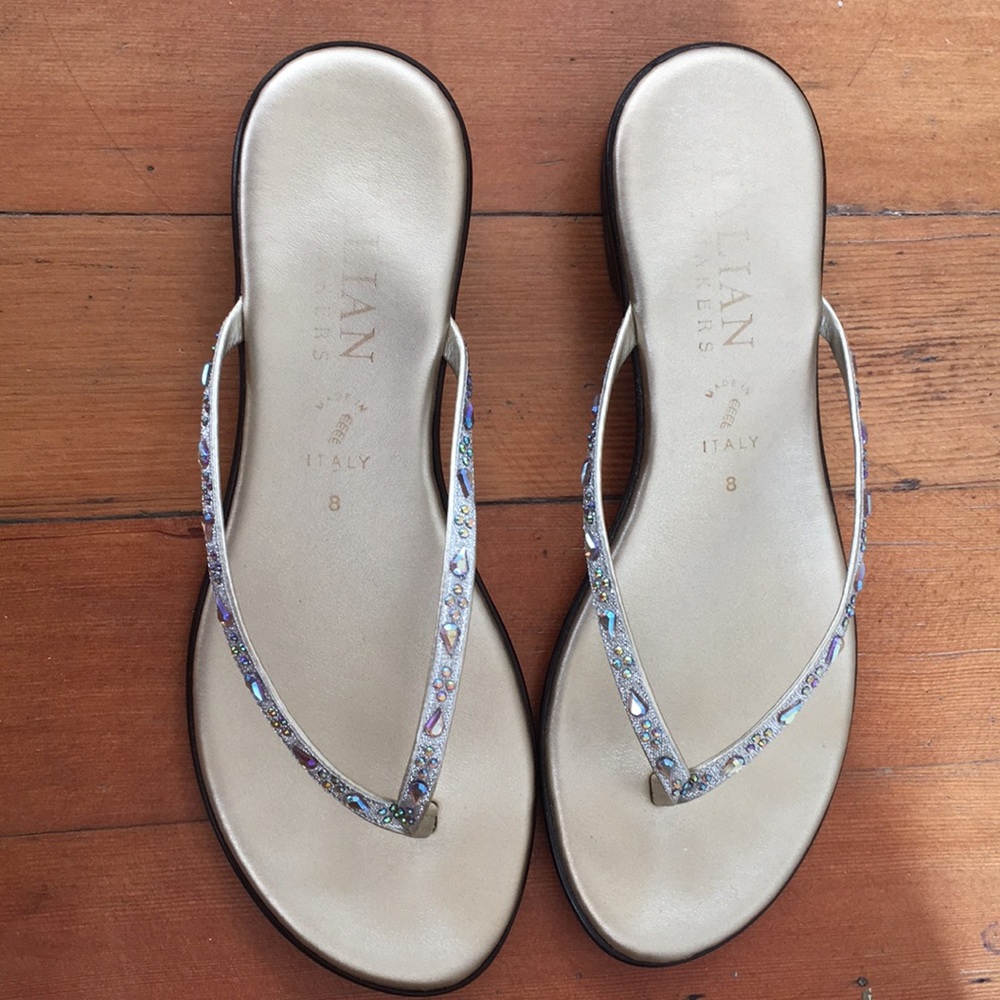 Size 8, Women’s embellished sandals.